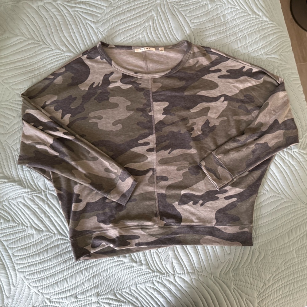 Camouflage Long Sleeve Top